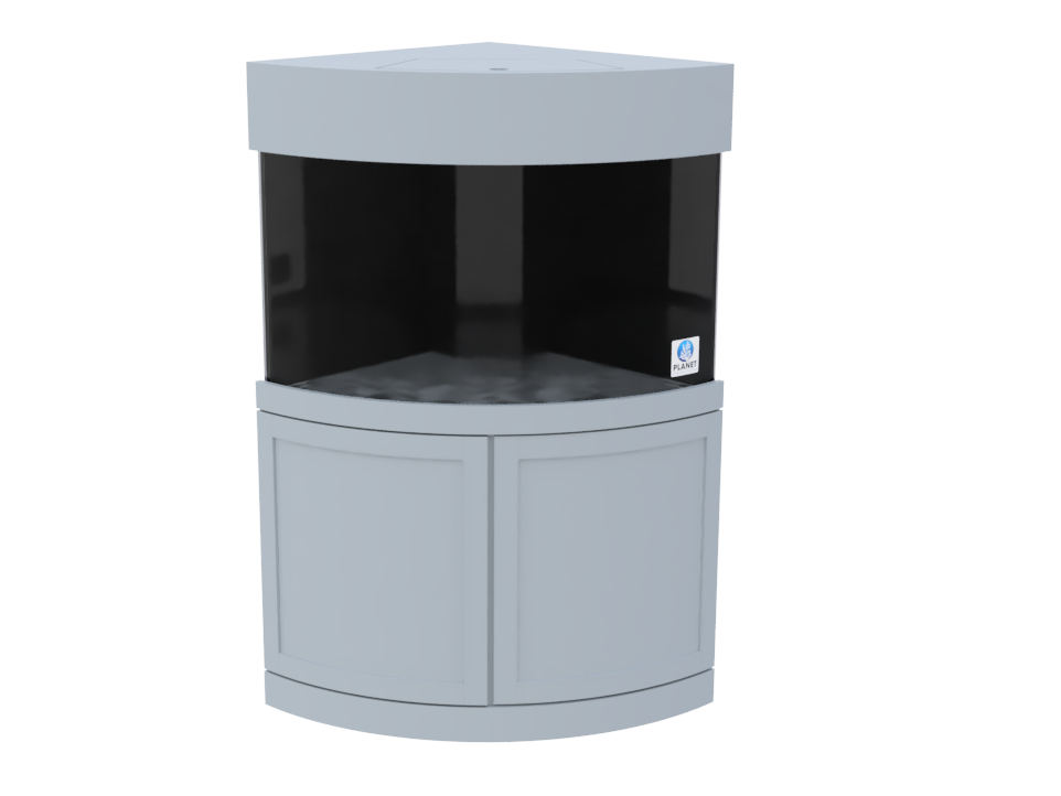 110 Gallon Bow Corner Aquarium Kit Classic Gray Dallas Aquarium Experts Online Store