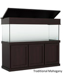 Classic Aquarium Canopy with 8” with a top lift Stained Traditional Mahogany