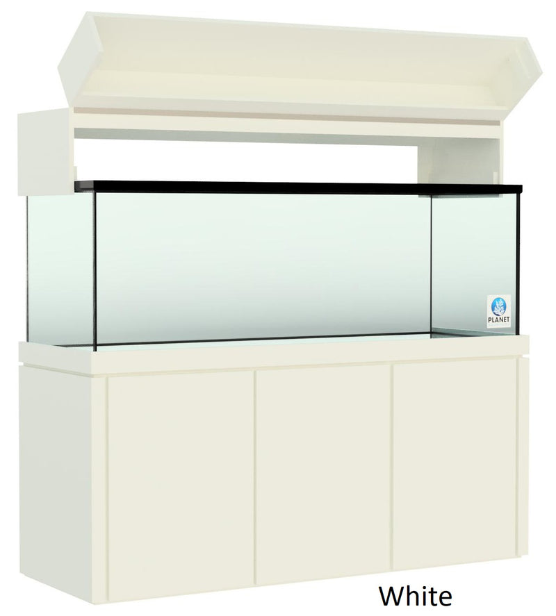 Elegance Aquarium Canopy with 12” with a Front Lift fits 180 gallon and 215 gallon tanks painted white
